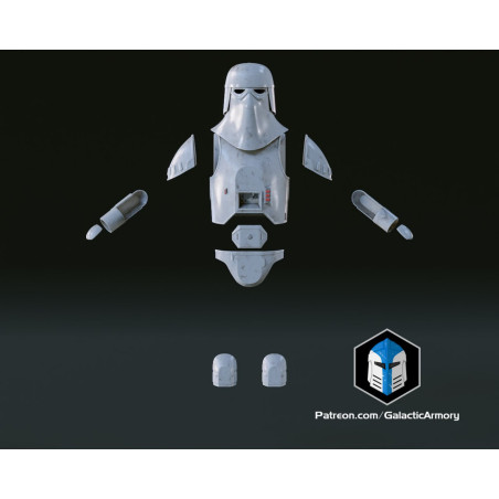 Imperial Snowtrooper Grunt Armor - Sixth Scale Figure 3D Model