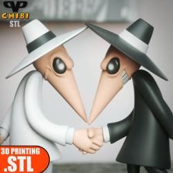 Chibi Spy vs Spy STL Collection - Cartoon 3D Print Files