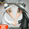 Chibi Spy vs Spy STL Collection - Cartoon 3D Print Files