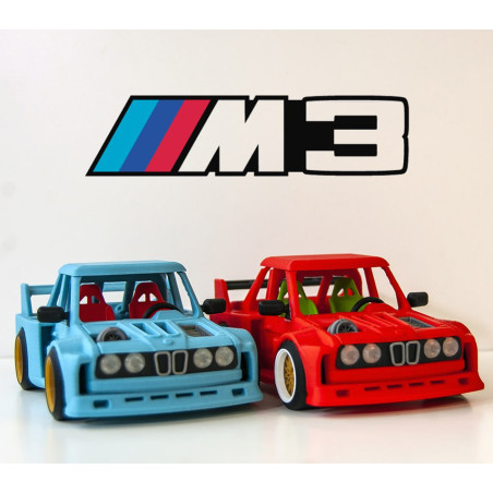 BMW E30 M3 Turbo Cartoon 3D Model - STL File for Printing