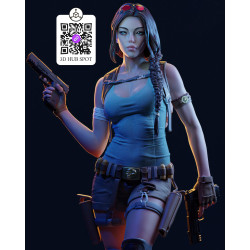 Lara Croft 3D Model - New Style for Printing