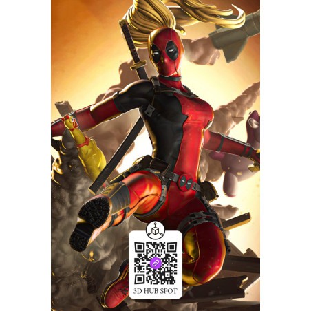 Modelo 3D Lady Deadpool - Edição Filme 2024