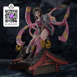 Modelo 3D Daki no Telhado - STL Demon Slayer para Impressão
