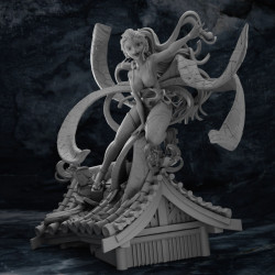 Modelo 3D Daki no Telhado - STL Demon Slayer para Impressão