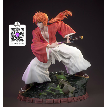 Kenshin Himura V2 3D Model STL | Anime Action Figure