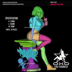 Spider-Gwen STL | Imprima Gwen Stacy Roupa Casual em 3D