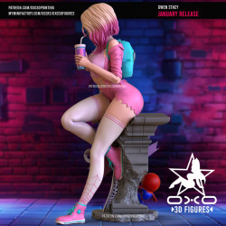 Spider-Gwen STL | Imprima Gwen Stacy Roupa Casual em 3D