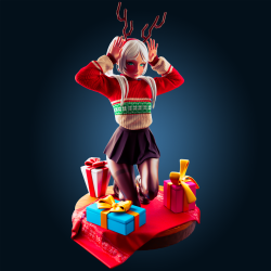 Esculturas de Natal Frieren: Imprima Sua Decoração Festiva 3D