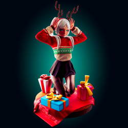 Esculturas de Natal Frieren: Imprima Sua Decoração Festiva 3D
