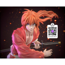 Kenshin Himura V2 3D Model STL | Anime Action Figure