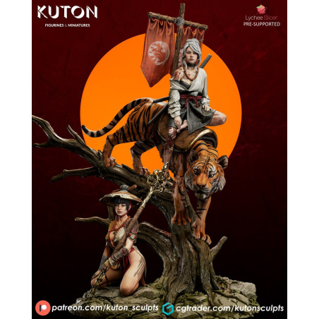 Kohana X Raion: 3D Print Samurai Figurine Model
