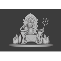 Cuphead The Devil: 3D Print Sculpture - Ready to Print