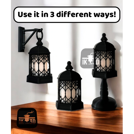 Conjunto Lanterna Antiga Porta-Velas STL | Sem Suportes