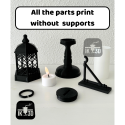 Conjunto Lanterna Antiga Porta-Velas STL | Sem Suportes