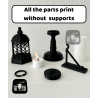 Conjunto Lanterna Antiga Porta-Velas STL | Sem Suportes