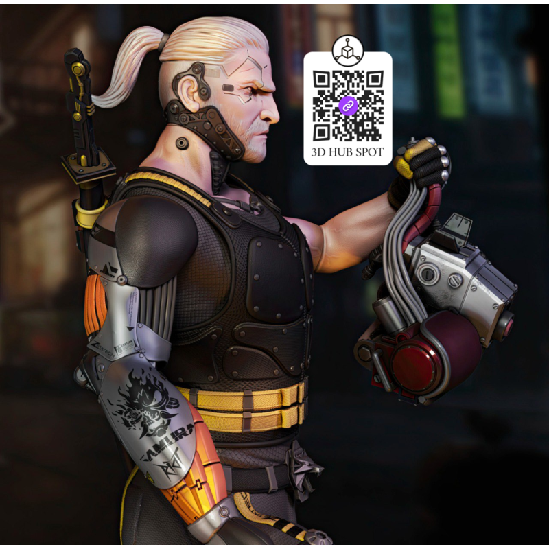Geralt Cyberpunk Fan Art