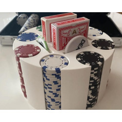 Modelo 3D para Impressão de Porta Fichas de Poker - Organizador