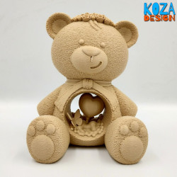 Bear Hollow Heart 3D Model - Love Gift