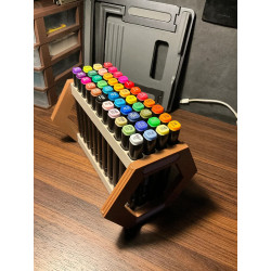 Organizador Hexagonal para Marcadores 3D 4x11 - Design Prático