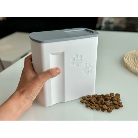 Modelo 3D Pote para Ração - Tampa Deslizante