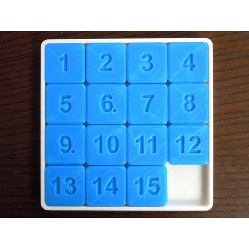 15 Puzzle Game 3D Model - Classic Print