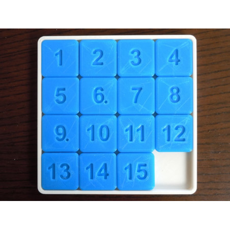 15 Puzzle Game 3D Model - Classic Print