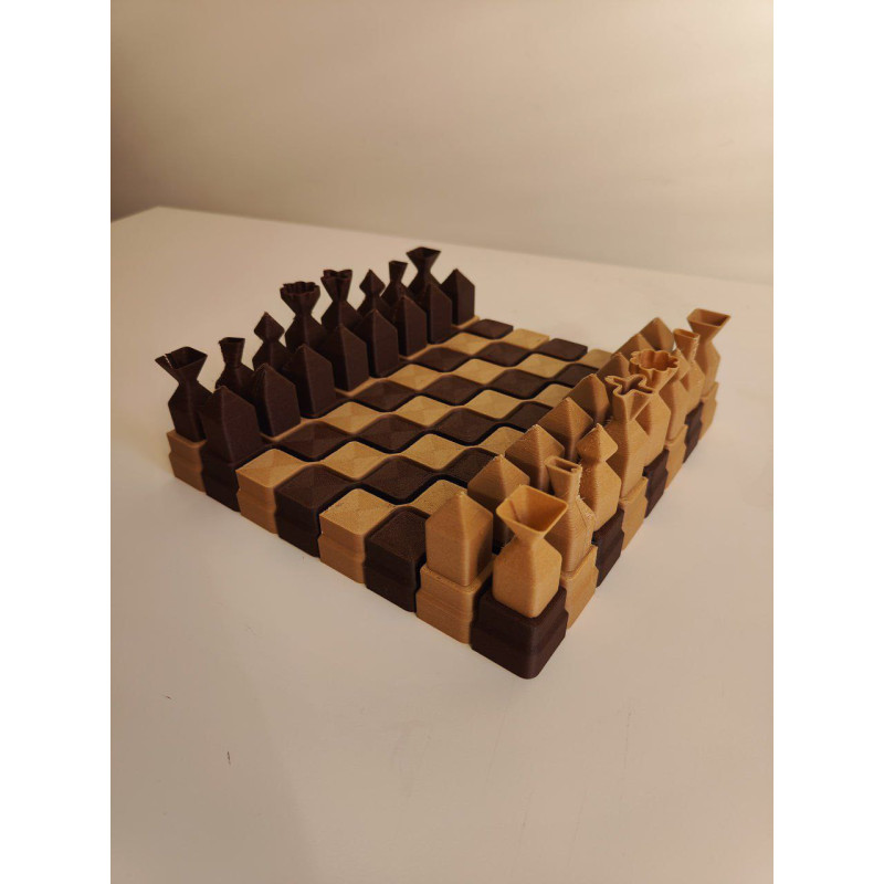Conjunto de Xadrez Empilhável - Impressão 3D