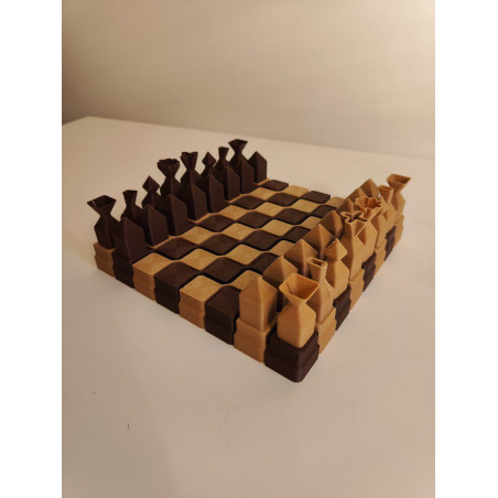 Conjunto de Xadrez Empilhável - Impressão 3D
