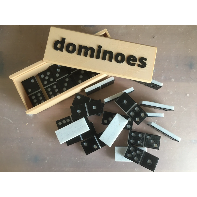 Dominó 3D Print - Jogo com Caixa Dominó 3D Print - Jogo com Caixa
