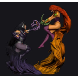 Starfire vs Blackfire Modelos 3D - Colecionáveis DC