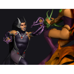 Starfire vs Blackfire 3D Models - DC Collectibles