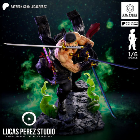 Zoro Modelo 3D | Colecionável Anime