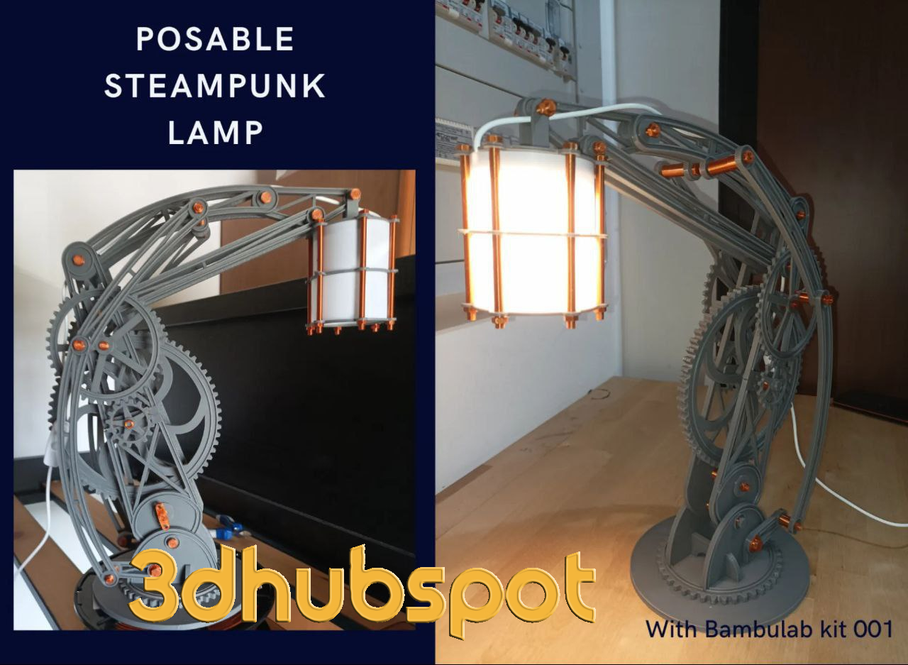 Modern 3D Printable Table Lamp - Customizable Ambient Lighting STL Download