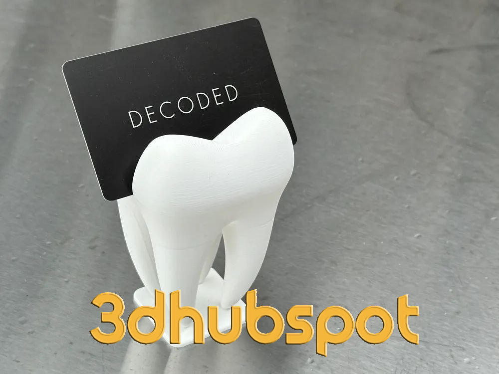 Dental-Themed 3D Printable Business Card Holder - Professional Office Accessory STL Download