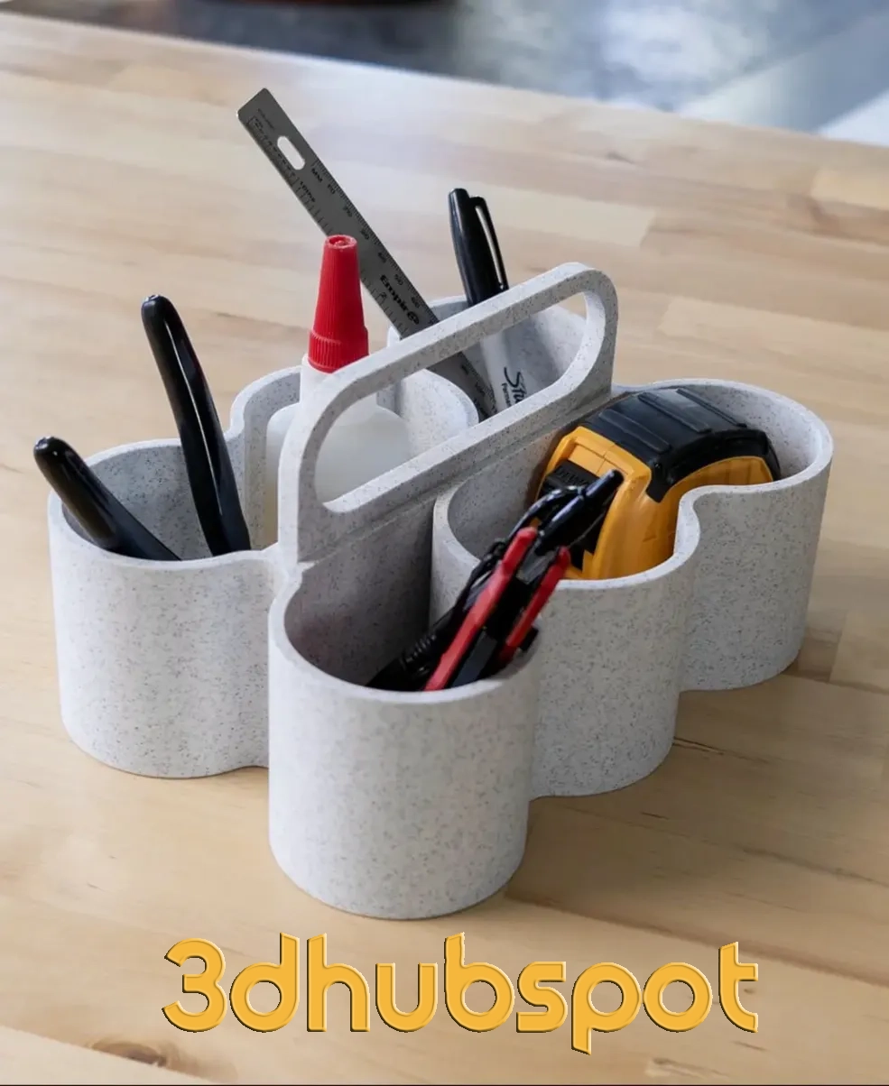 3D Printable Monarch Caddy Toolbox - Versatile Desk Organizer with Handle