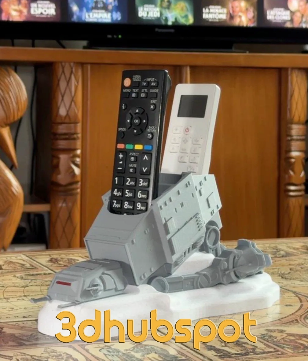 3D Printable Fallen AT-AT Remote Control Holder - Star Wars-Inspired TV Accessory