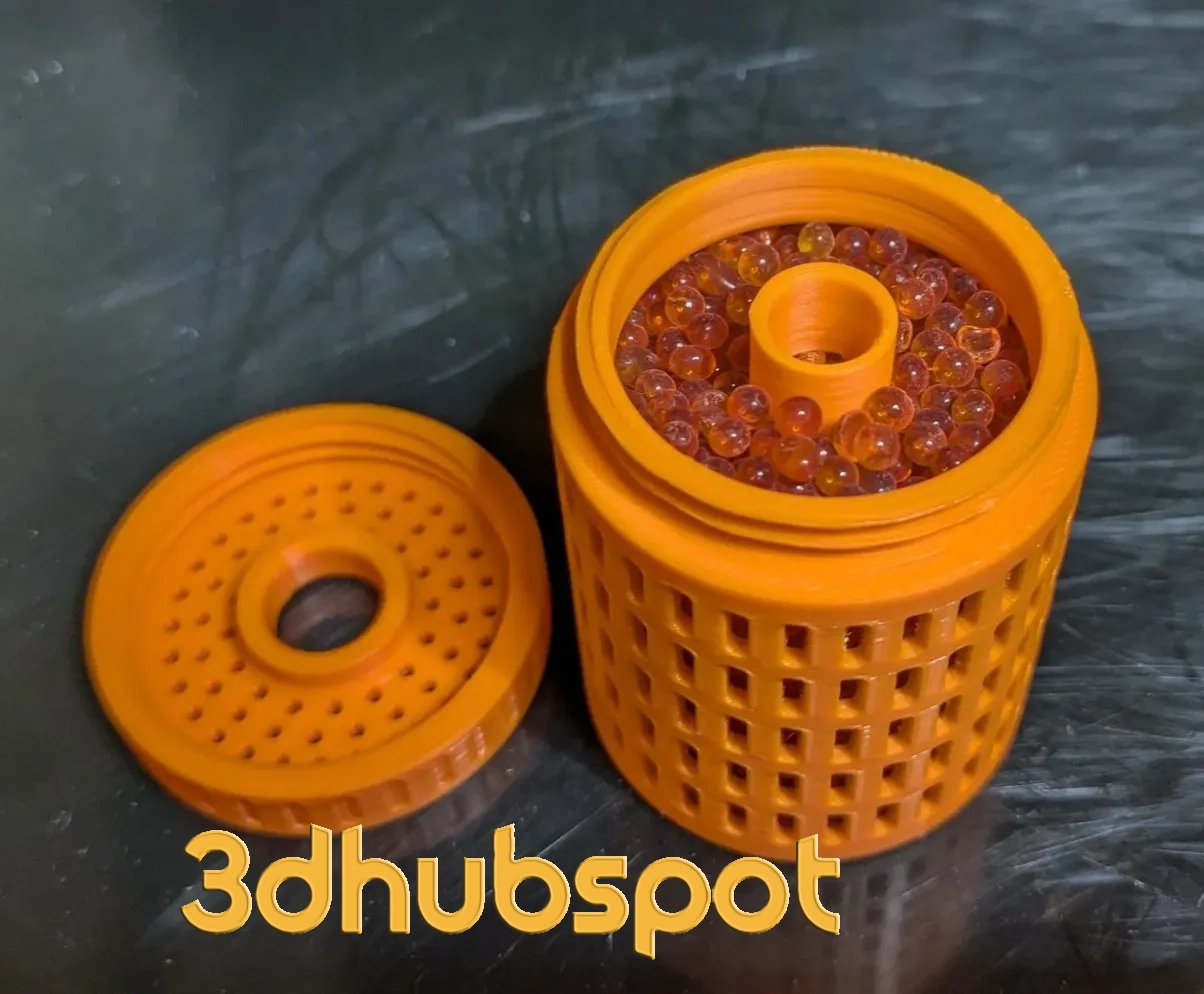 3D Printable Silica Gel Container - Reusable Moisture Absorber Storage