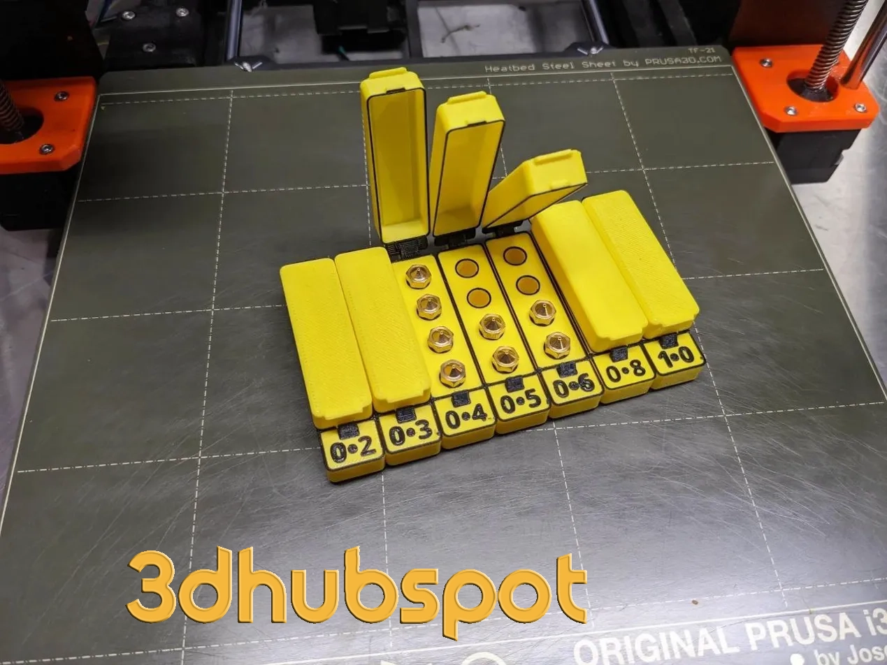 3D Printable 3D Printer Nozzle Organizer - Customizable Storage Solution