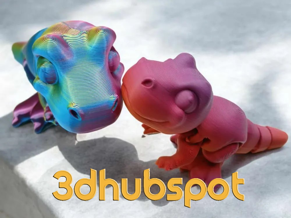 Baby Tyrannosaurus 3D Printable Figurine - Cute Dinosaur Model STL Download