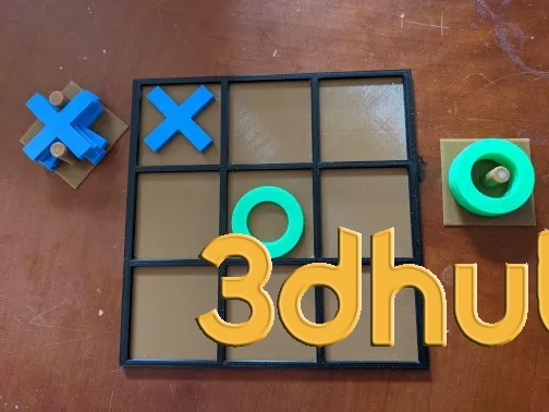 Tic-Tac-Toe 3D Printable Board Game Set - Modern Tabletop Game STL Download