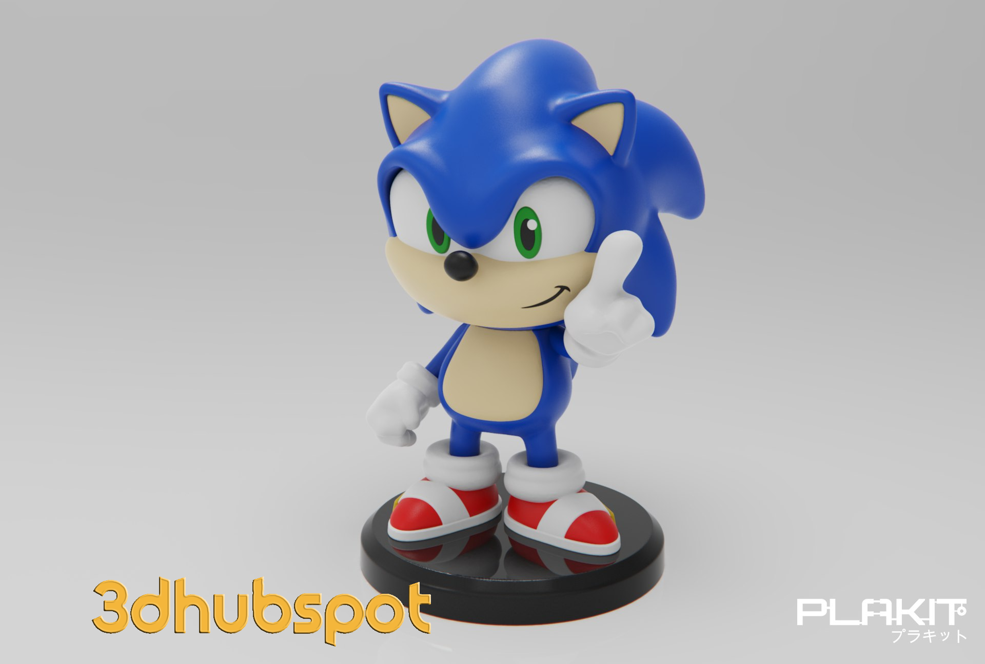 Funko-Style Sonic the Hedgehog 3D Printable Figurine - Video Game Character Model STL Download