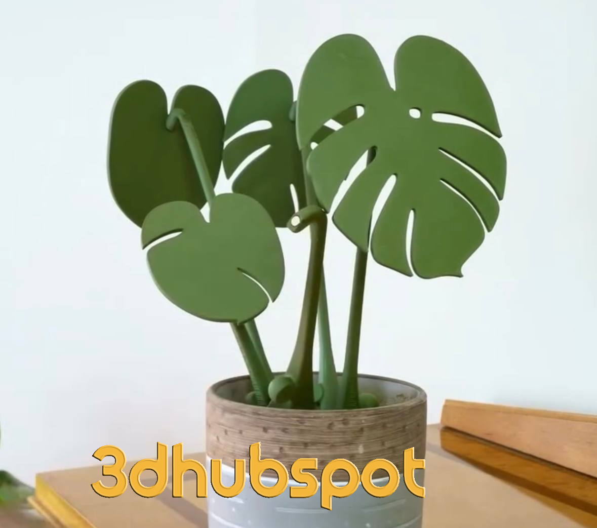 Monstera Plant 3D Printable Coaster Set - Tropical Home Decor STL Download