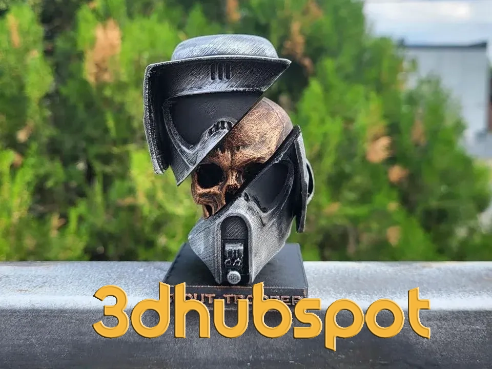 3D Printable Scout Trooper Helmet Bust - Star Wars Collectible Sculpture