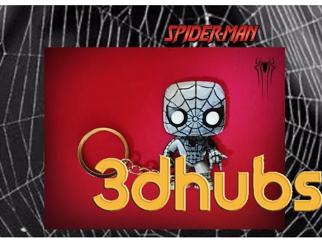 Spider-Man Funko-Style 3D Printable Keychain - Marvel Superhero Model STL Download