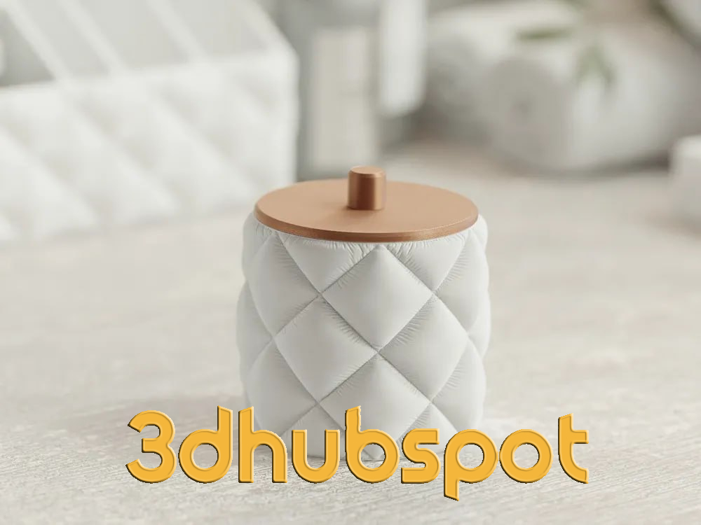 Inflatable-Style Cotton Pad Dispenser & Bathroom Set - 3D Printable Quirky Decor STL Download